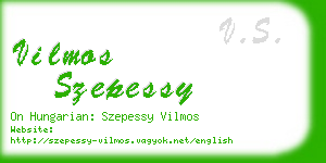 vilmos szepessy business card